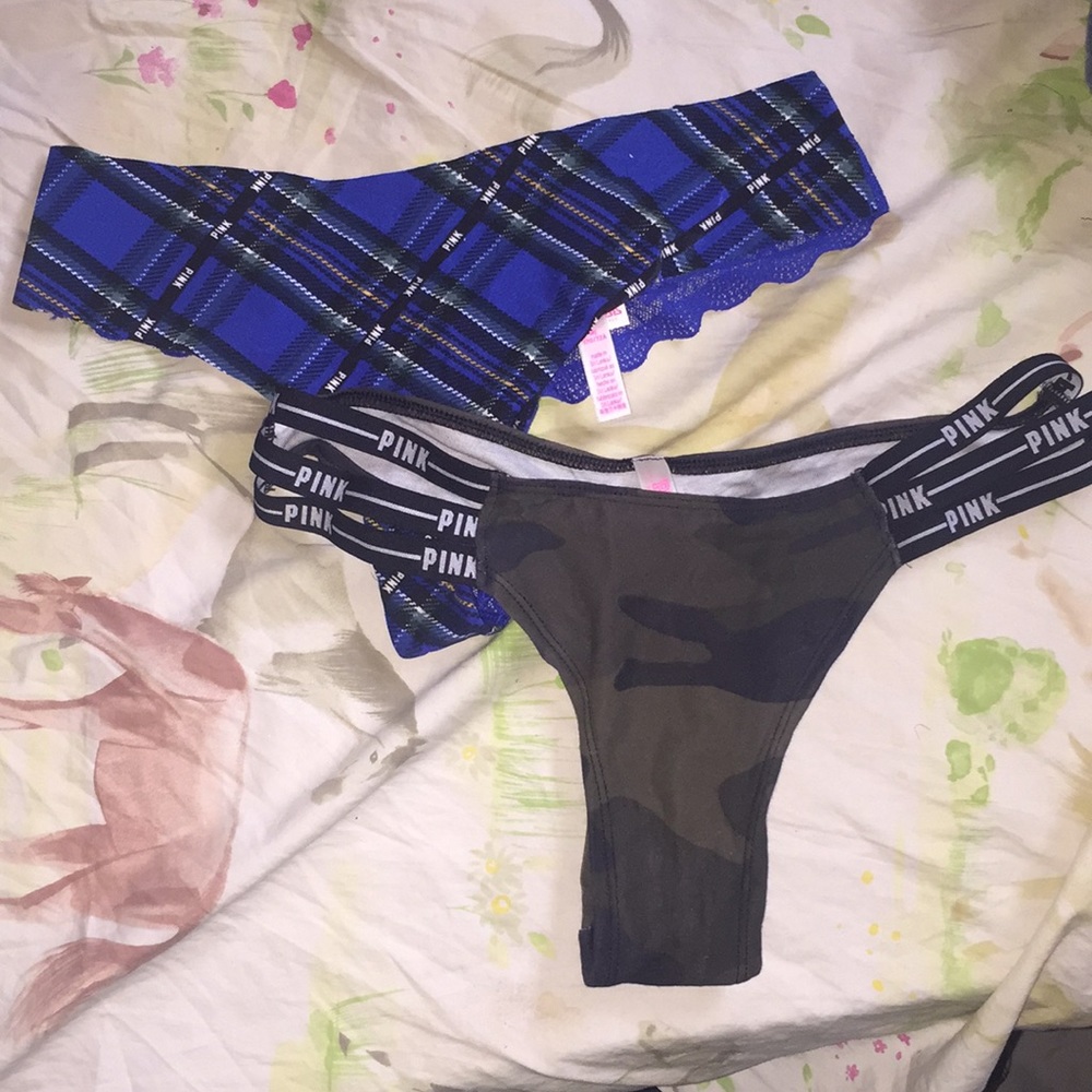 2 pairs of victories secret pink panties